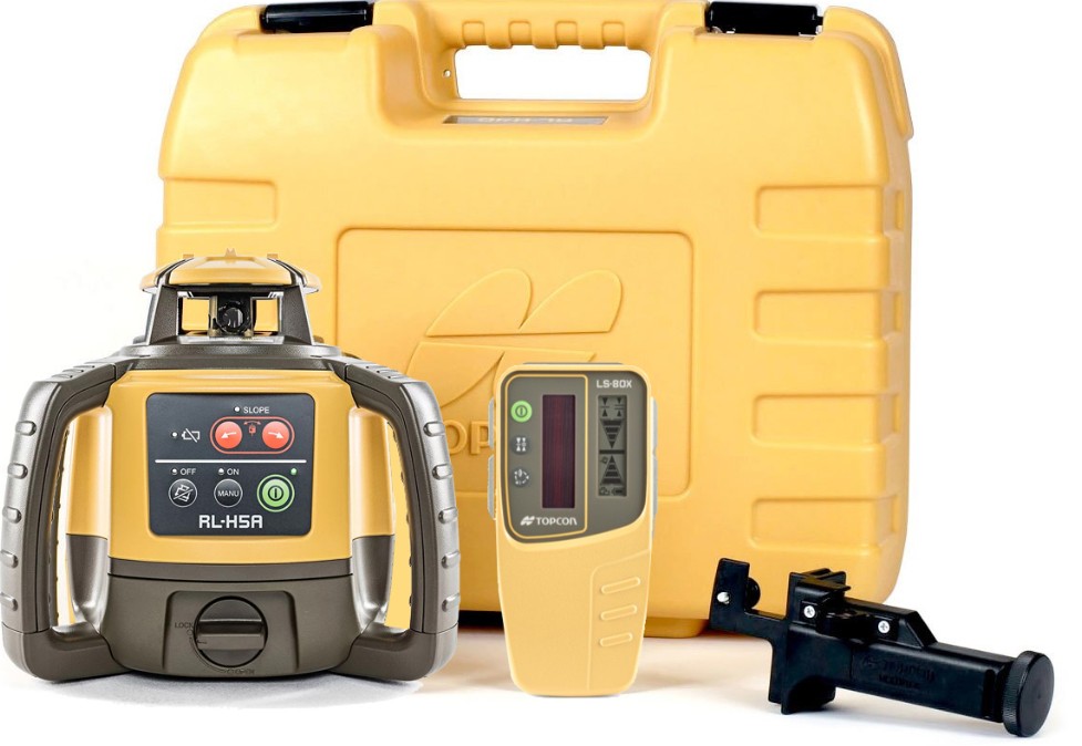 Topcon 1052624-01 RL-H5A + LS-80X Construction Laser + Receiver - Professional Construction Laser with Single Aversion