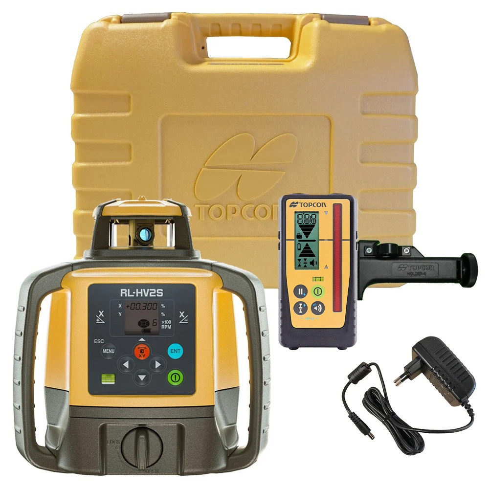 Topcon 1051612-24 RL-HV2S + LS-100D Multifunction construction laser with dual slope