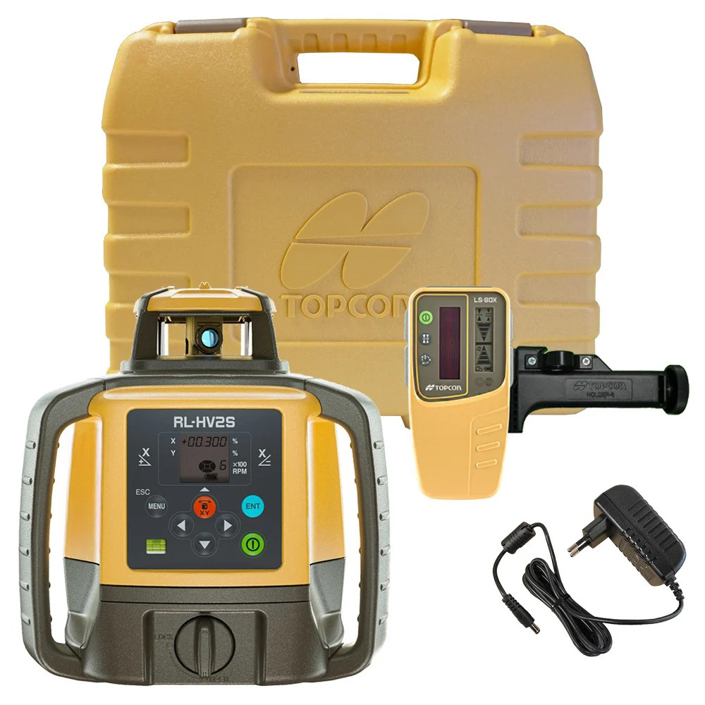 Topcon 1051612-23 RL-HV2S + LS-80X - Multifunction construction laser with dual slope