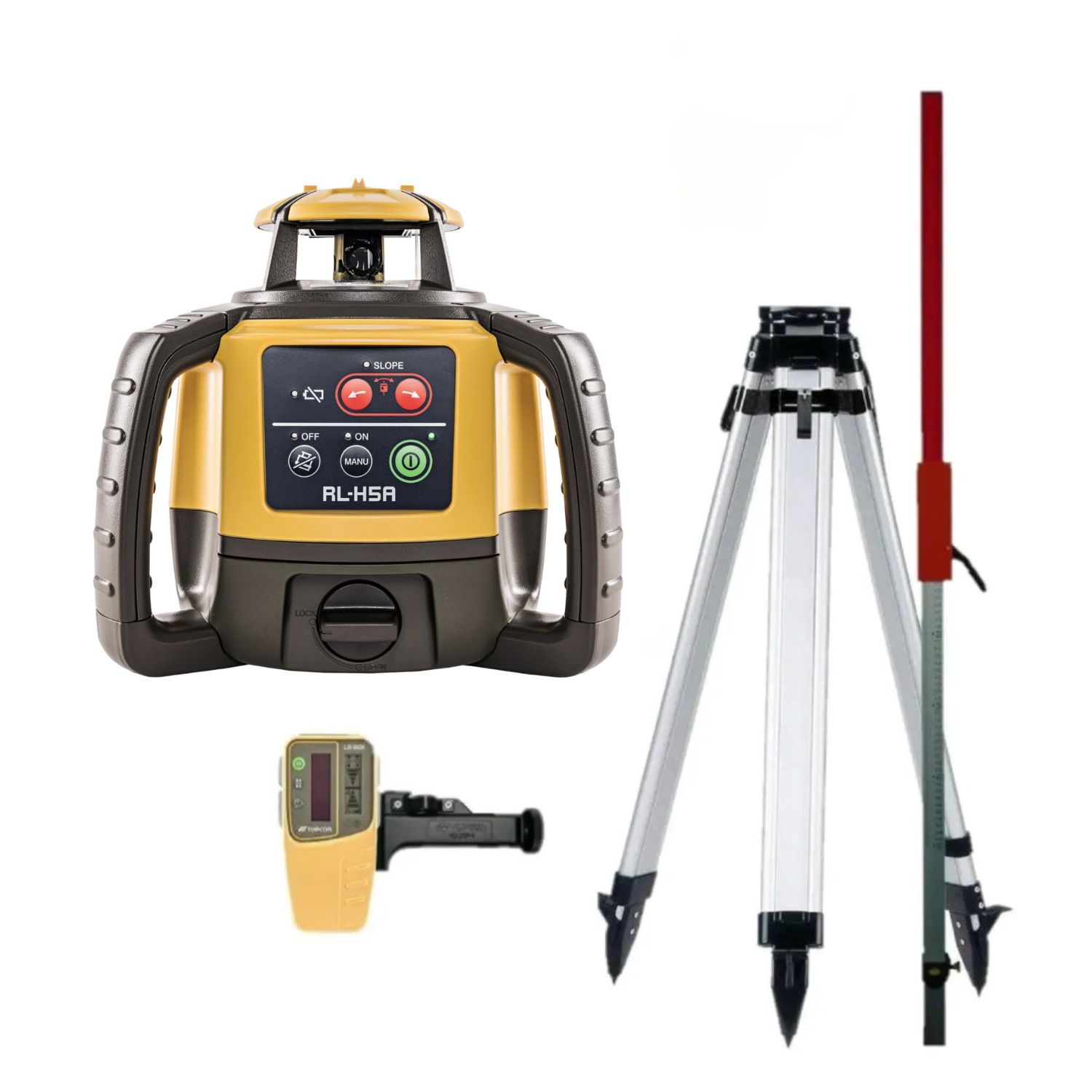 Topcon 1052624-01Set RL-H5A + LS-80X Construction Laser Set - Professional Construction Laser with Single Offset