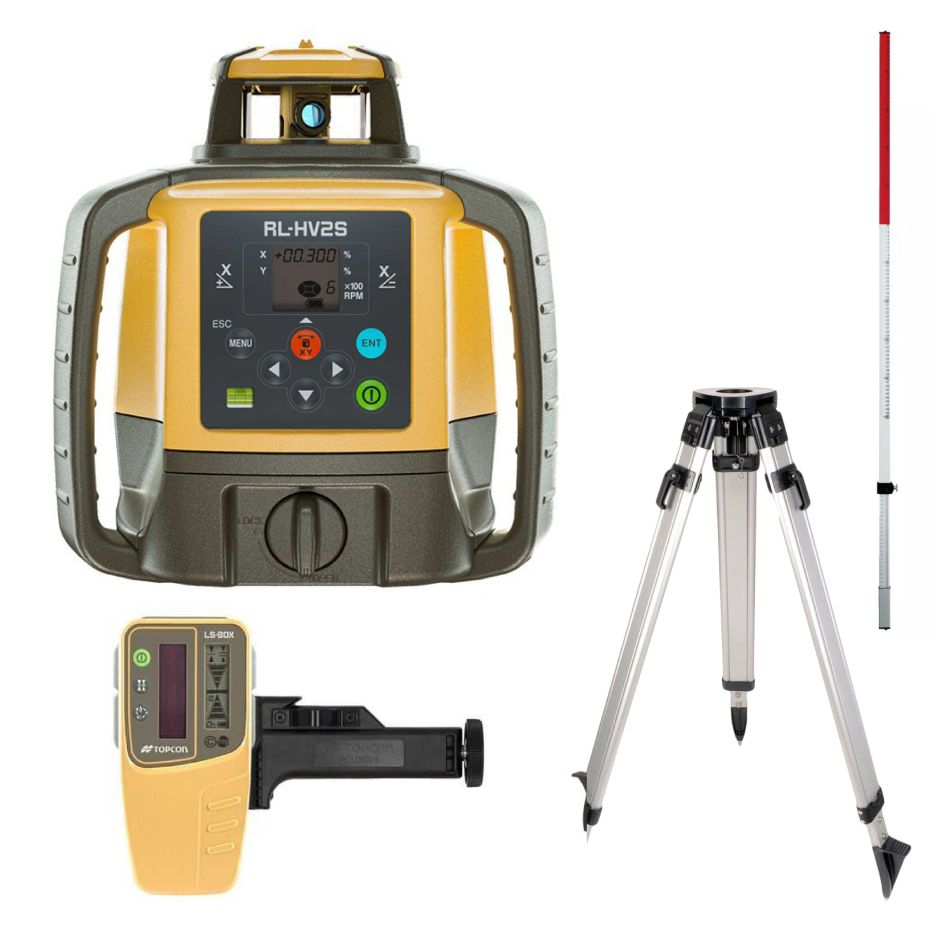 Topcon 1051612-23Set RL-HV2S + LS-80X Set - Multifunction construction laser with dual slope
