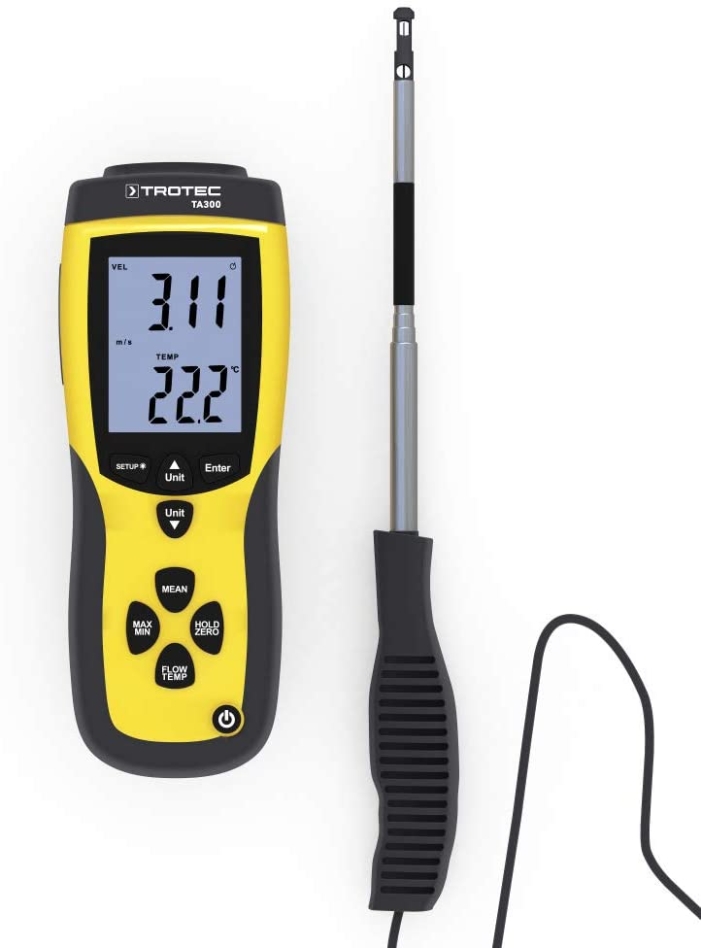 Trotec 3510004005 TA300 Anemometer straight probe including calibration certificate