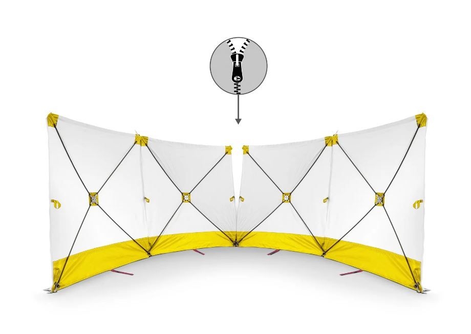 Trotec 4110000016 VarioScreen 4x180x180 7.20 m divisible Yellow