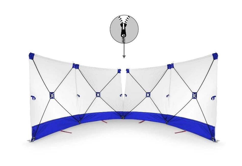 Trotec 4110000017 VarioScreen 4x180x180 7.20 m divisible Blue