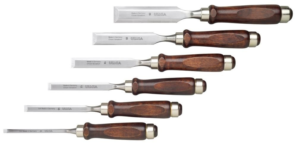 Ulmia 178 Chisel set hornbeam brown 6-piece