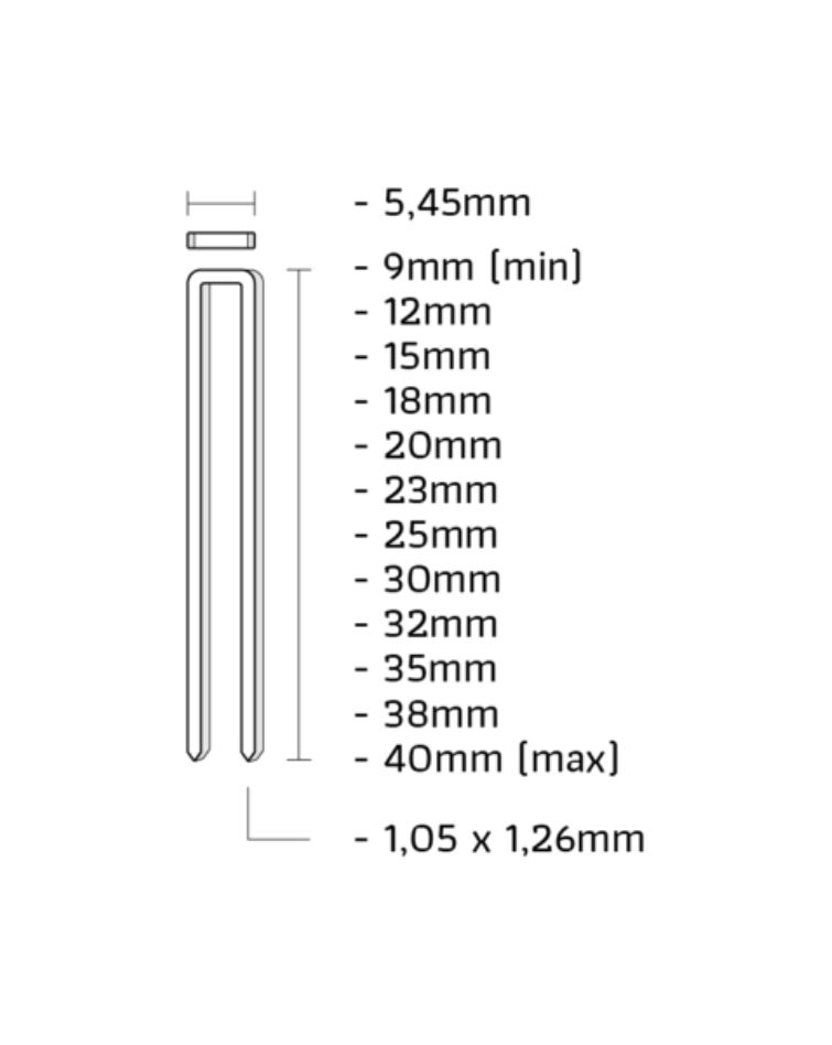 Union E-15CEHM E-not galvanized goldlook hardened steel 15mm 8000pcs