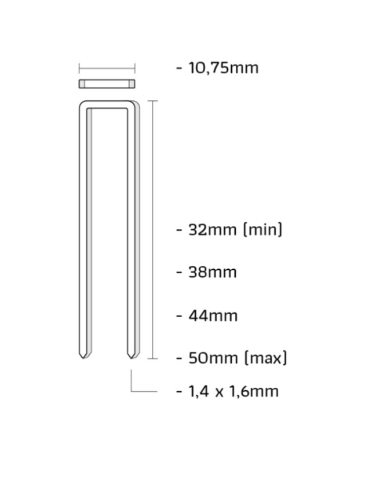 Union L-32CNHL Stud galvanized length 32mm 7500pcs