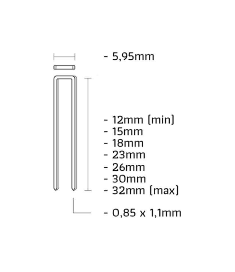 Union ES12CHHC ES staple galvanized goldlook length 12mm 2000pcs