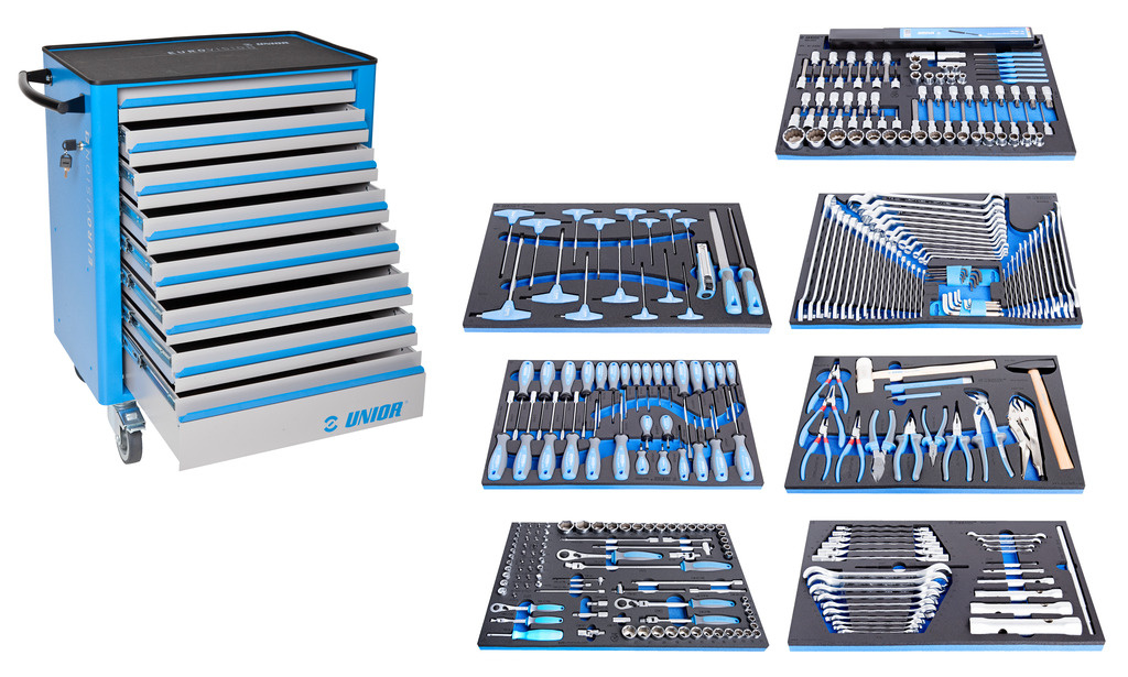 Unior 621756 1011AEV6 Tool trolley filled Agriculture/Automotive/Industry 325-piece