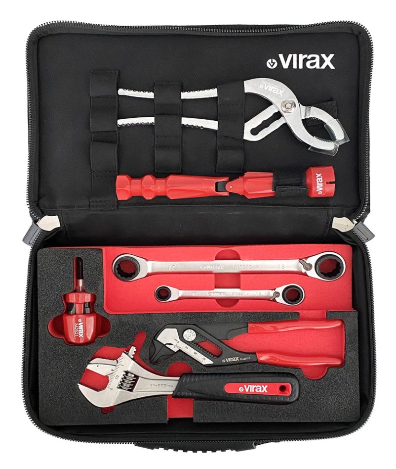 VIRAX 310420 Sanibox case with 7 essential tools for sanitary installations.