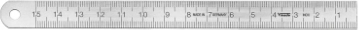 Vogel 1011010015 Ruler stainless steel 150x13x0.5mm Type A = mm/mm