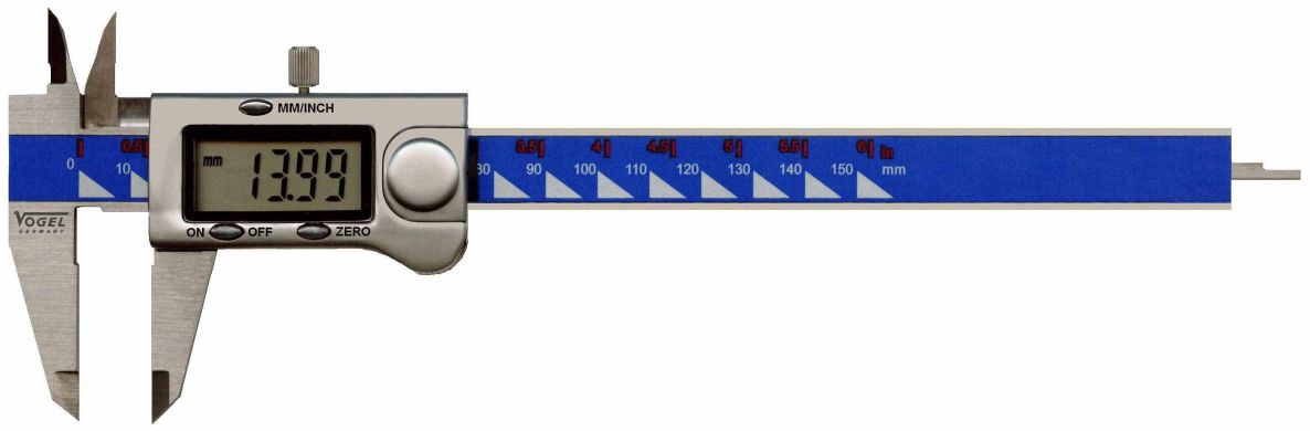 Vogel 202040.3 Digital calipers stainless steel 150mm DIN 862