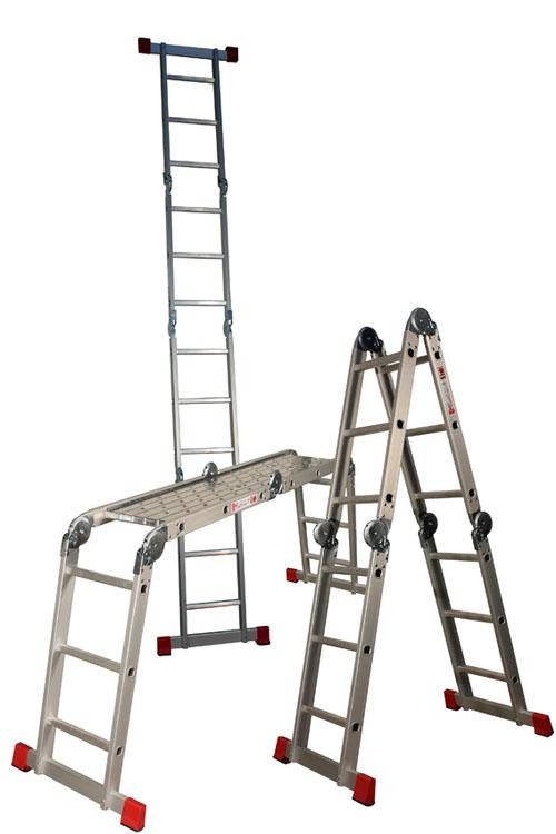 Little Jumbo 4741000403 Folding ladder with 2 stabiliser bars