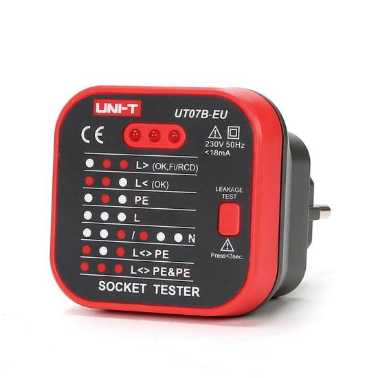 UNI-T UT07B-EU Wall socket tester with RCD test