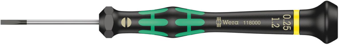 Wera 05118000001 2035 Kraftform Micro Cut Screwdriver, 0.25 x 1.2 x 40 mm