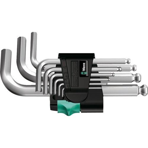 Wera 05133163001 950 PKS/9 SM N Allen key set, metric, chromed, 9-parts