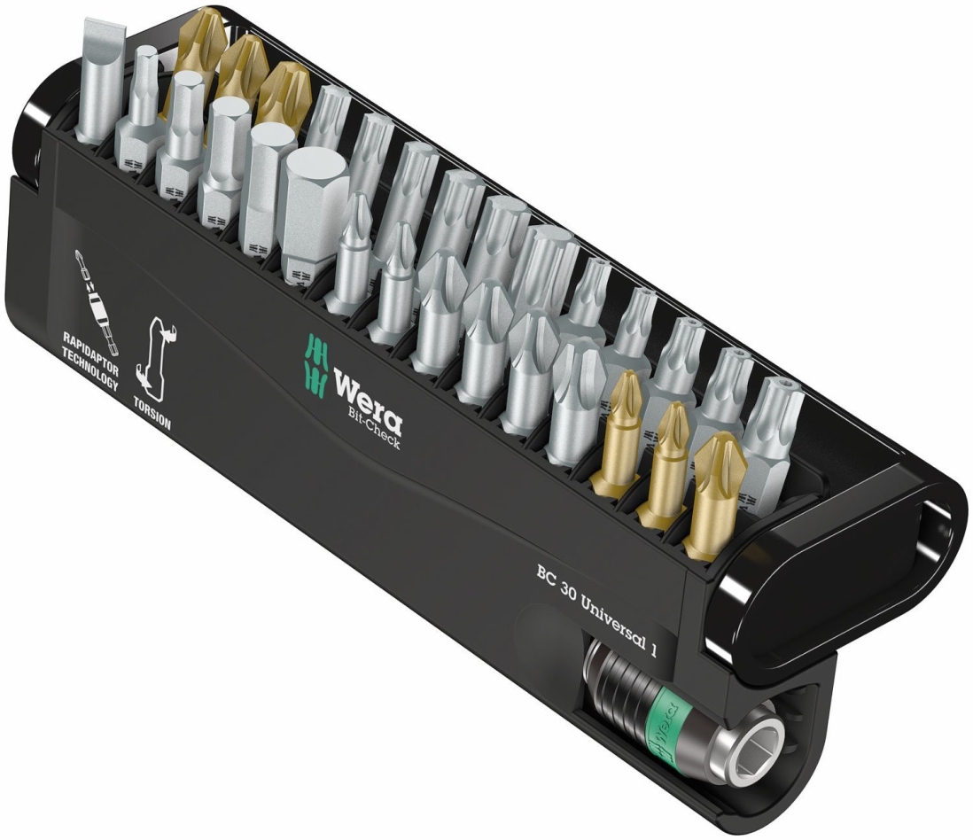 Wera 05056440001 Bit-Check 30 Universal 1 bit set, 30 parts