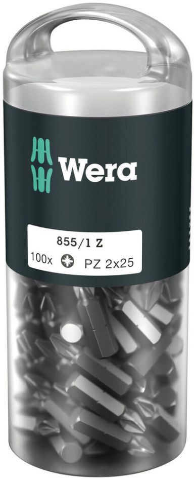 Wera 05072444001 Bit set 855/1 Z DIY Pozidriv PZ 1 x 25 mm 100-piece in large pack
