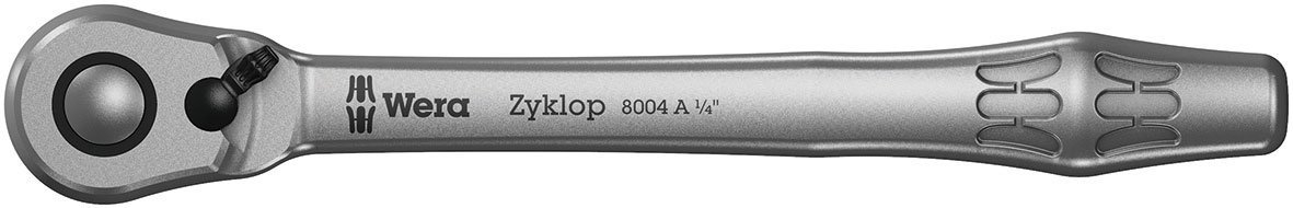Wera 05004004001 8004 A Zyklop Metal ratchet with switch lever with 1/4" actuator