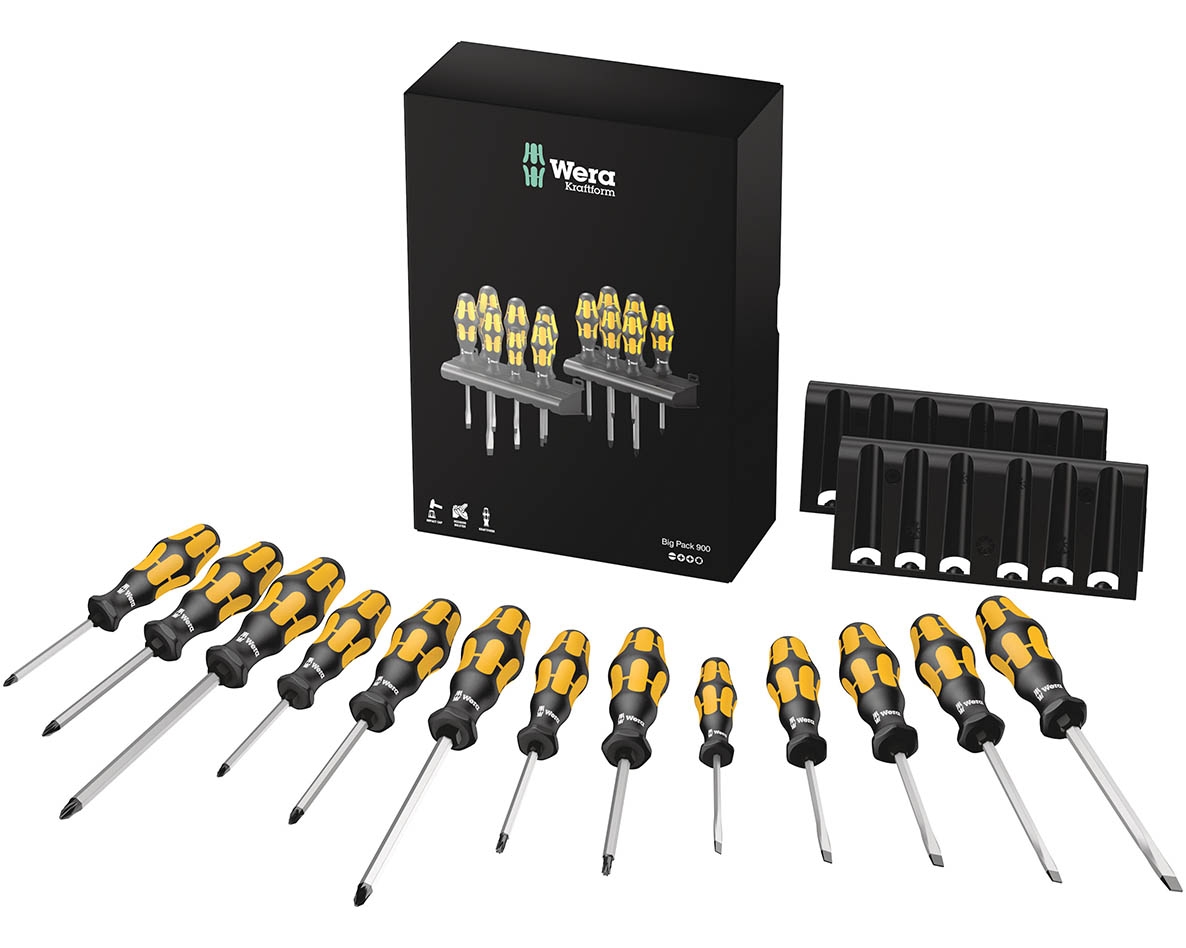 Wera 05133285001 932/6 Screwdriver set Kraftform Wera: The screwdriver + holder, 13-parts