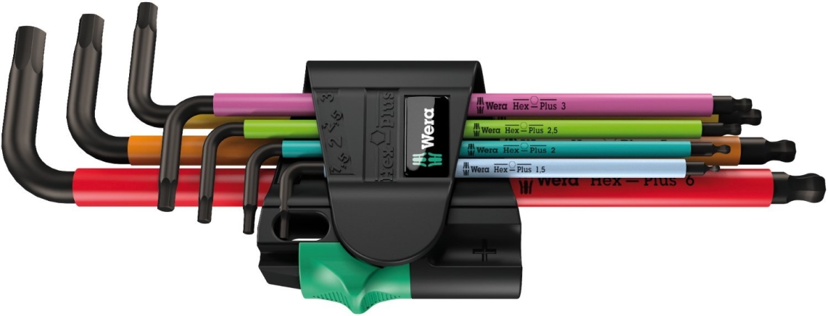 Wera 05022534001 950 SPKL/7B SM Multicolour magnetic Allen key set metric, 7 pieces
