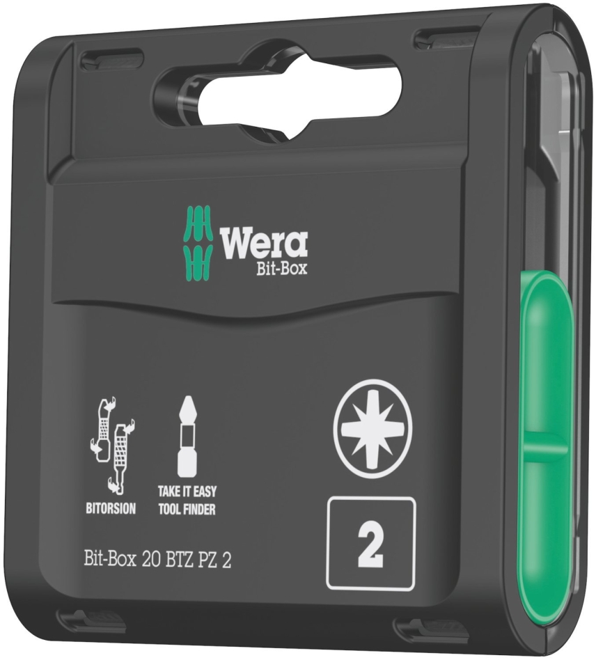 Wera 05057761001 Bit Box 20 BTZ PZ 2x25, 1/4"