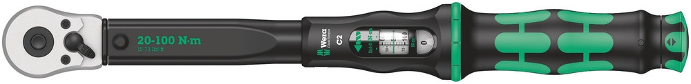 Wera 05075621001 Click-Torque C 2 Adjustable torque wrench with switchable ratchet, 1/2" x 20-100 N m