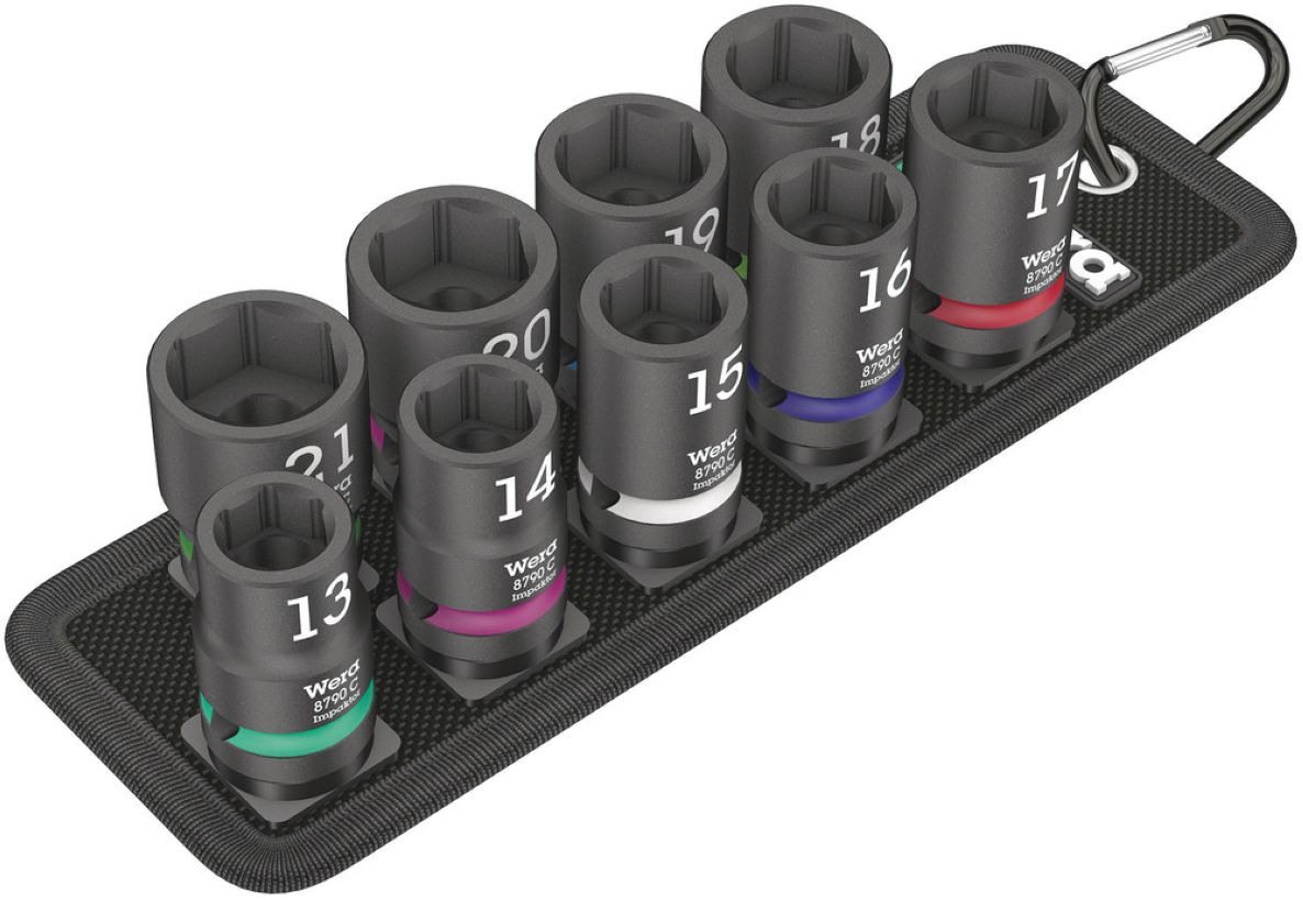 Wera 05004580001 Belt C Impaktor 1 Socket set, with 1/2" drive, 10-parts