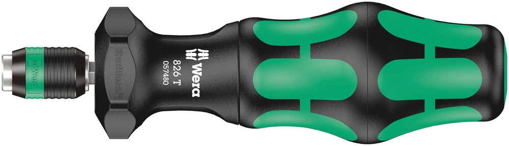 Wera 05057480001 826 Kraftform T-handle bit holder with Rapidaptor quick change function, 1/4" x 146 mm