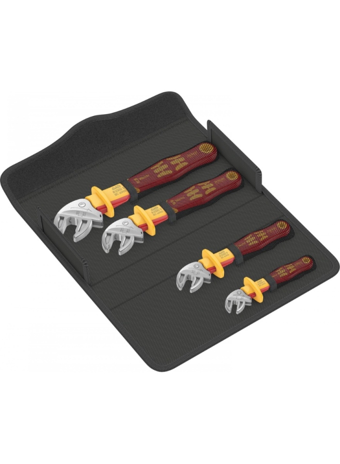 Wera 05020170001 6004 Joker VDE 4 Set 1 VDE insulated, self-adjusting wrench set, 4?piece