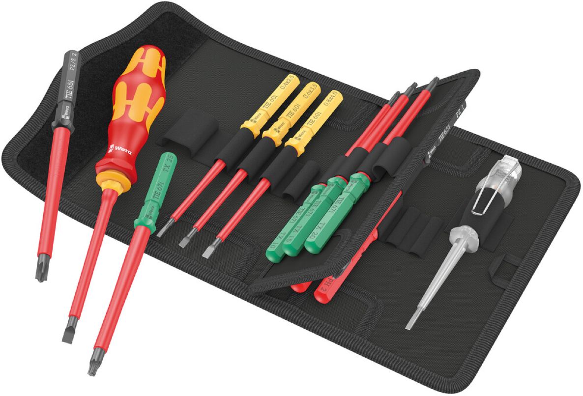 Wera 05006607001 Kraftform Kompakt VDE 16 extra slim 1 Tool Finder, 16‑delig