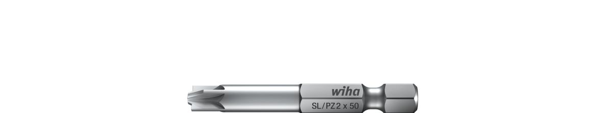 Wiha 32497 Bit Professional 70 mm PlusMin/Pozidriv 1/4" () SL/PZ2