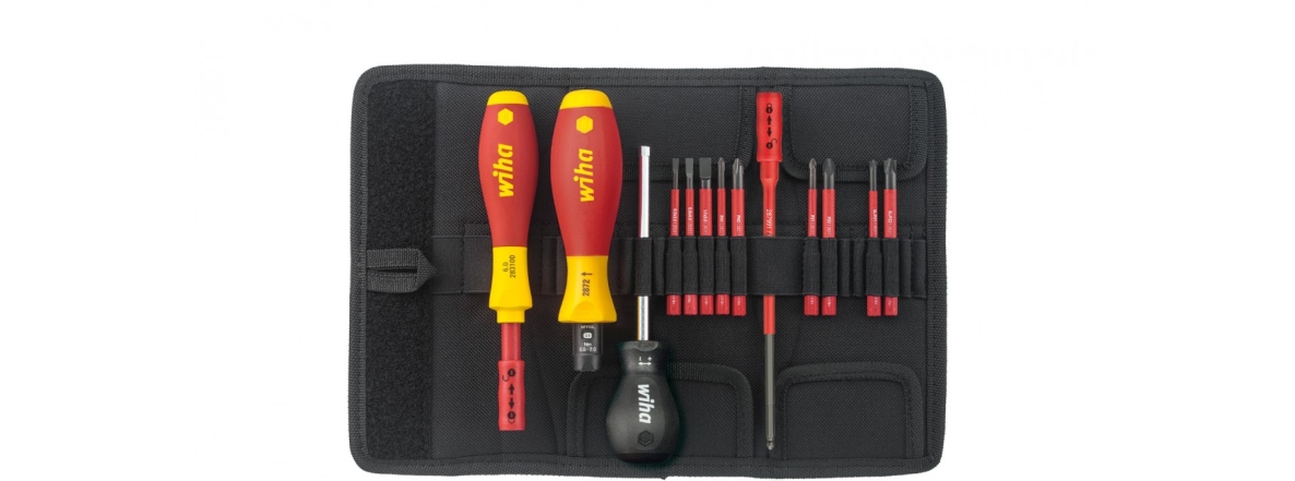Wiha 40674 2872 T13 TorqueVario-S electric screwdriver set, 13-parts