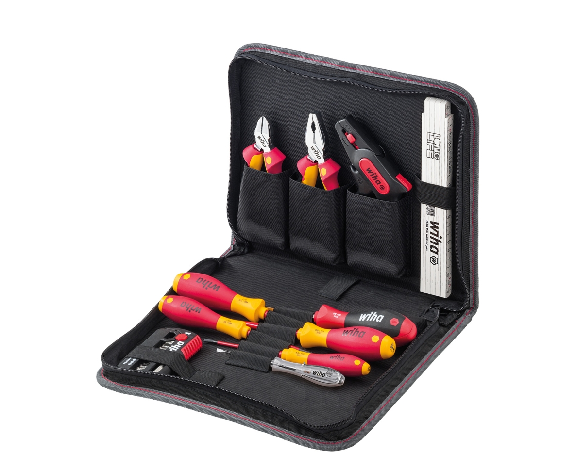 Wiha 41241 Electrician''s tool kit assorted 31 pcs in case ()