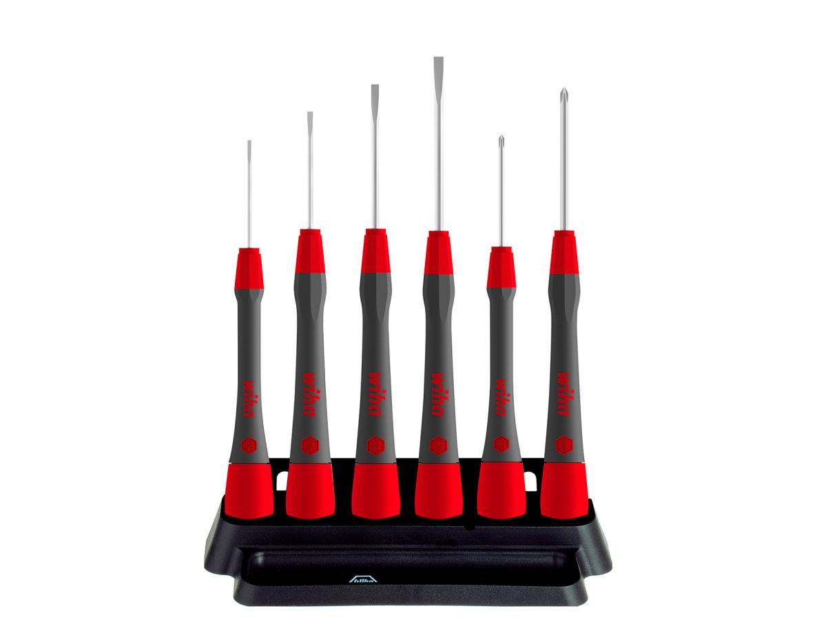 Wiha 42990 Fine screwdriver set PicoFinish® Slotted head, Phillips 6-parts with + holder ()
