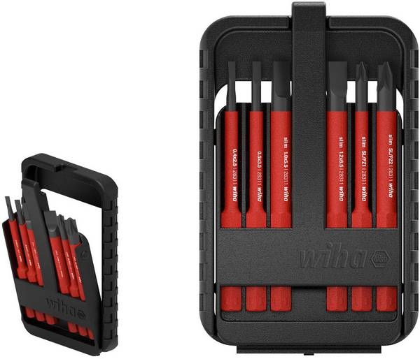 Wiha 43156 bit set slimBit electric hexagon 6-parts in slimBit box