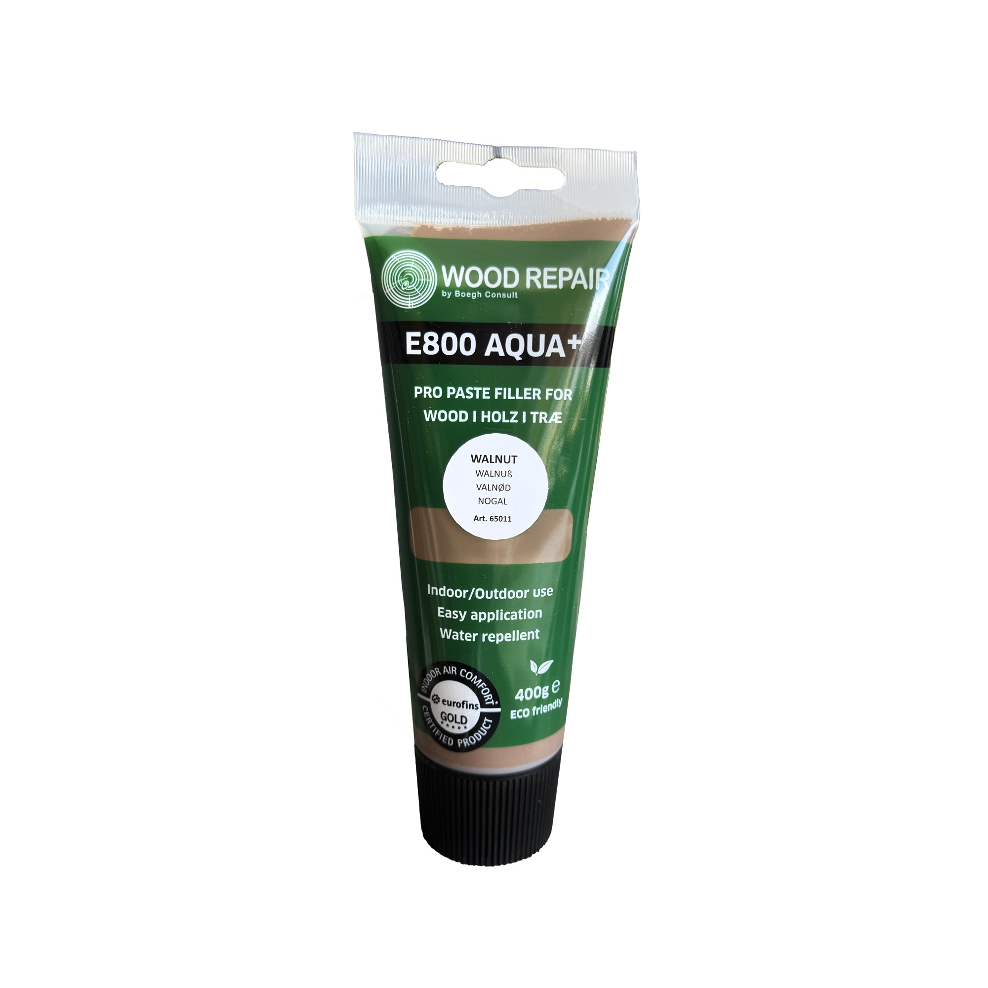 Wood Repair WRE-65011 E800 Aqua+ Wood paste 400 gr Walnut