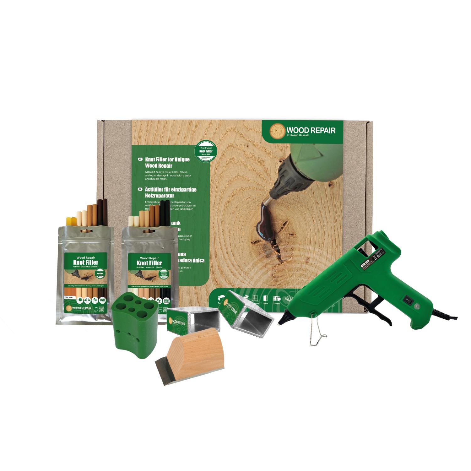 Wood Repair WRE-50036 BCD 180 Button filler gun Wood repair PLUS+ kit in box