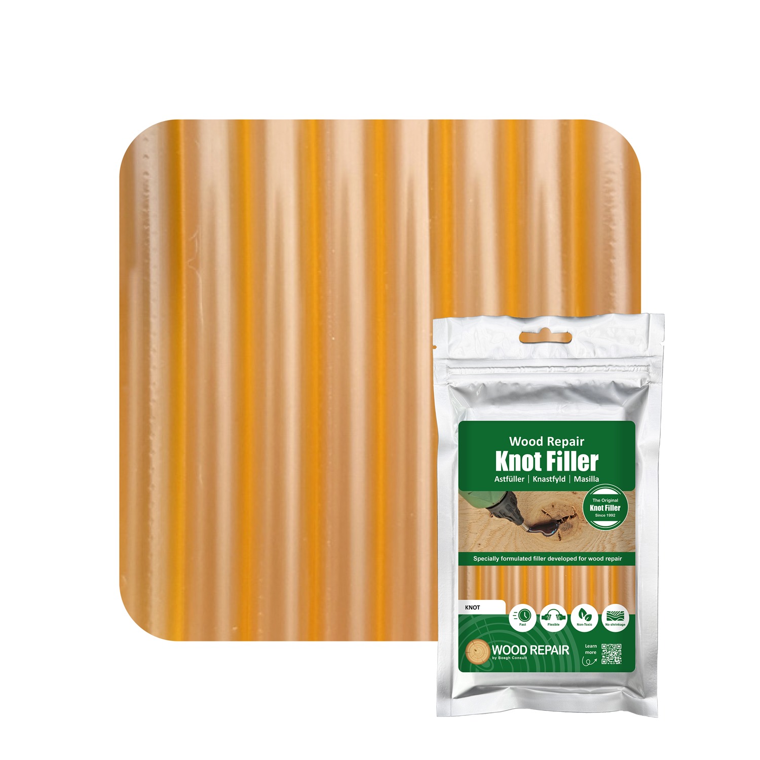 Wood Repair WRE-10110 Knot filler cartridge 150 mm 8pcs. Knot