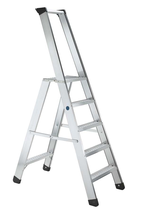 Zarges 40495 Z500 Seventec RC stepladder with platform single sided 5 treads incl. platform